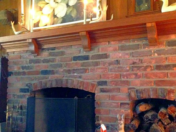 Custom fireplace with nooks