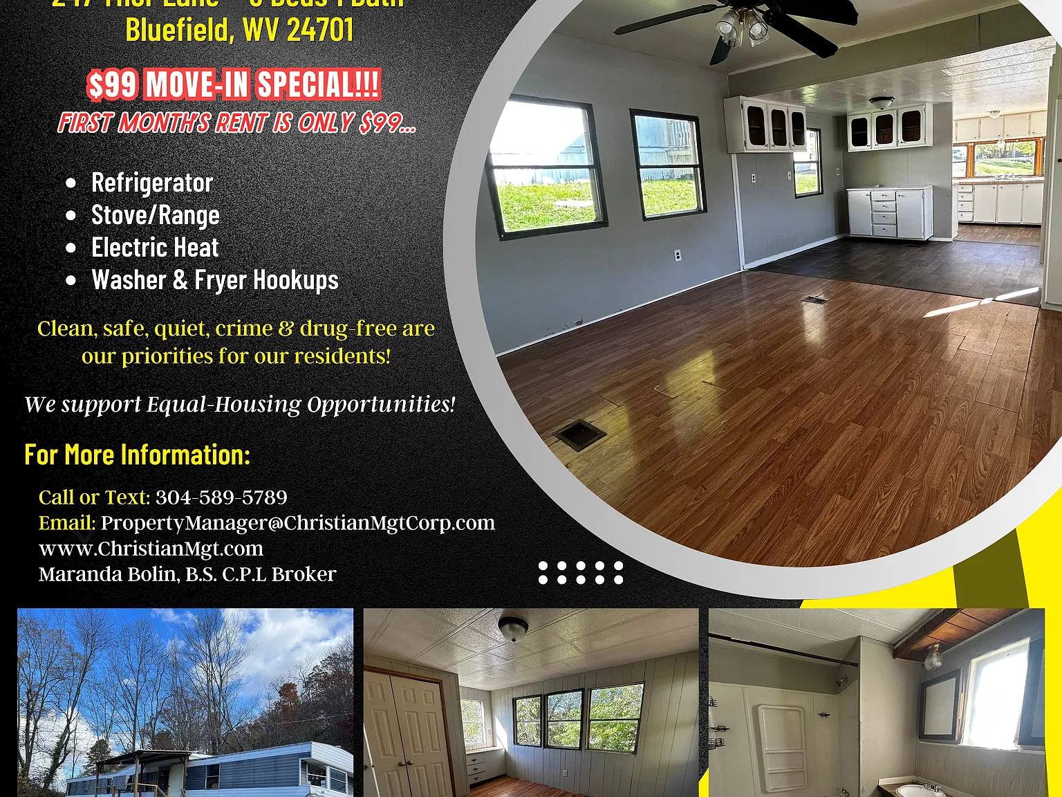3 bed, $750 — Photo 1