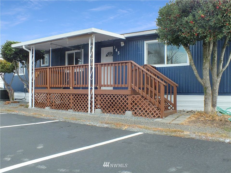 Enter the home under covered deck.