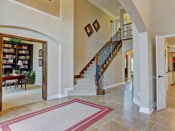 Welcoming foyer open to home office