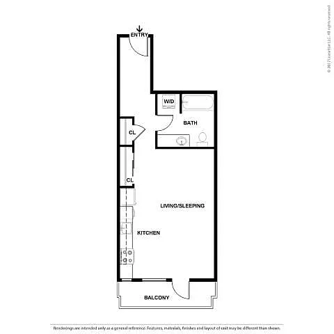 Floor plan Studio-e2