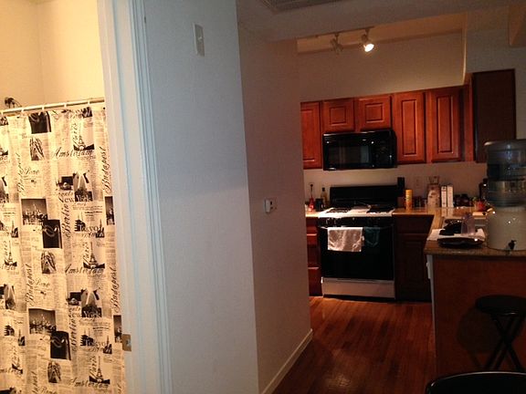 Bathroom facing Kitchen