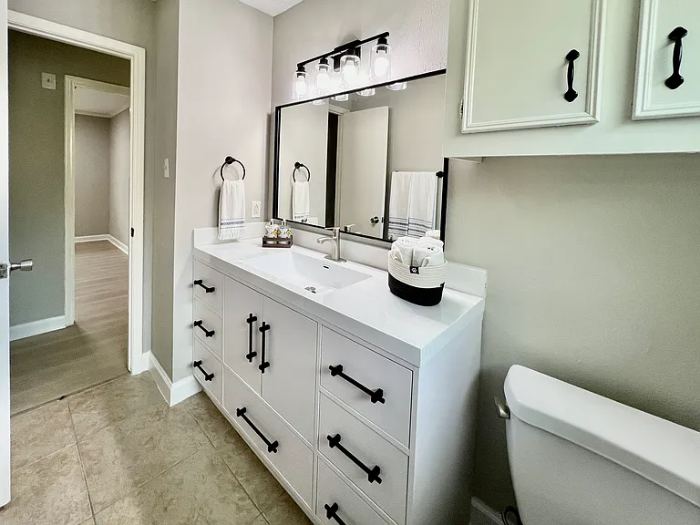 View of remodeled main bathroom from different angle