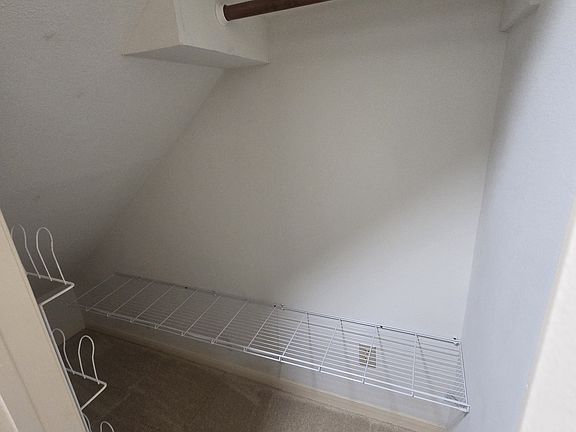 Downstairs closet for shoes, jackets, storage