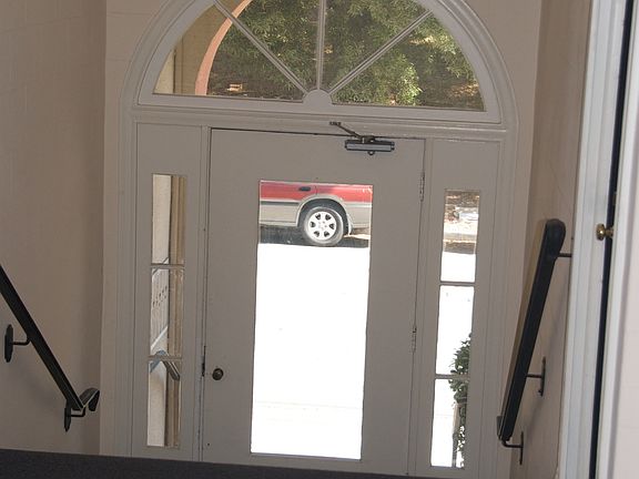 Looking out the front door