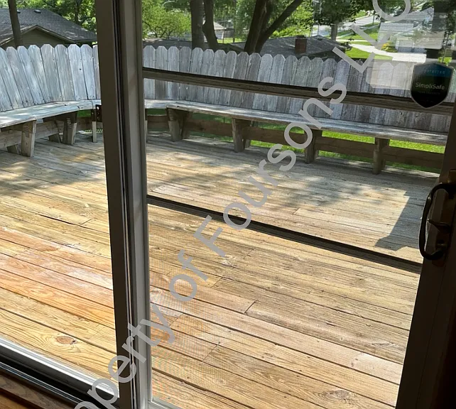 patio door to deck