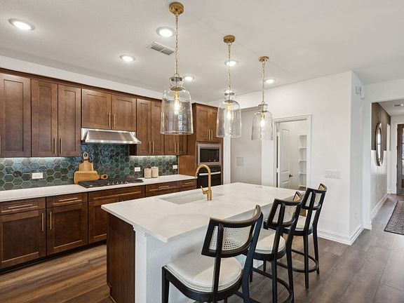 Spacious kitchen with recessed lighting model representation