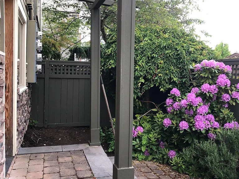 Your patio! Herbs, flowering trees, etc