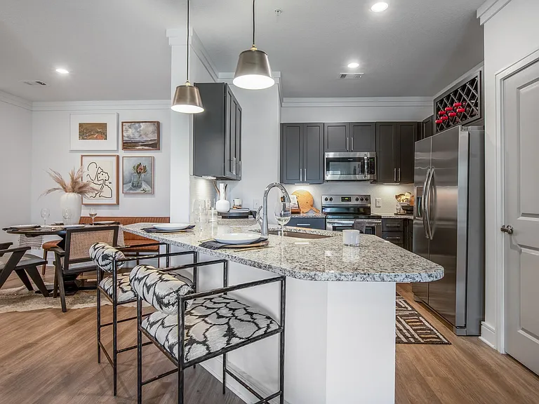 Large Kitchen with view of Cozy Dining Area