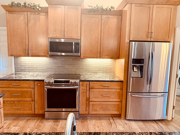 Custom KraftMaid kitchen. 