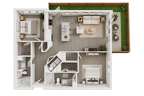 Floor plan B1 + Yard