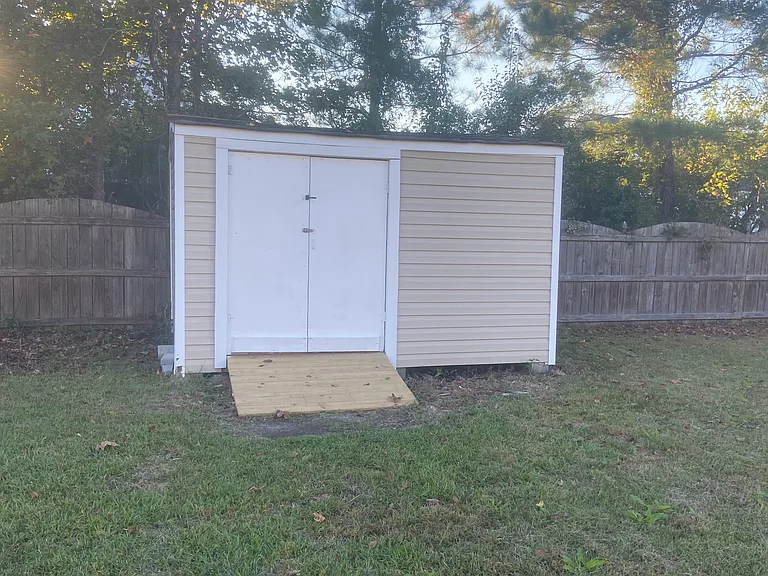 Shed in back yard