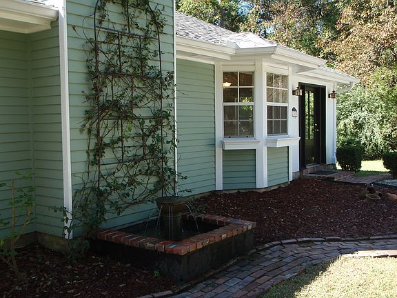 Front fountain and trellis