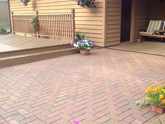 Paver in back