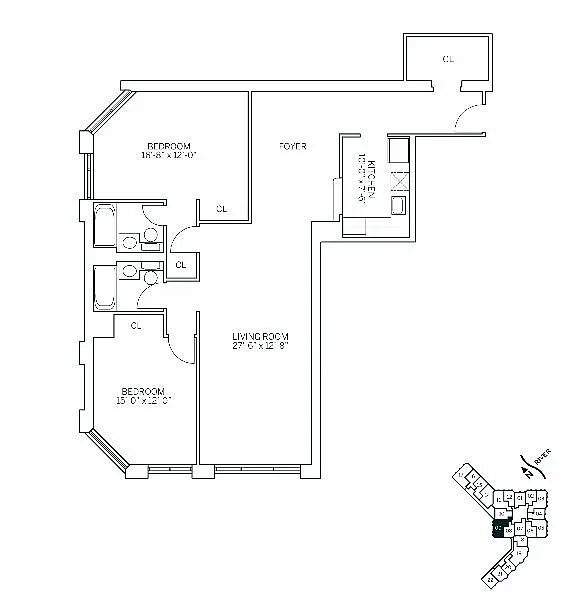 Floor plan ATLANTIC - 3 Bedrooms Two Bathroom
