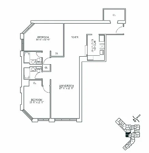 Floor plan ATLANTIC - 3 Bedrooms Two Bathroom