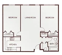 Floor plan Two-Bedroom