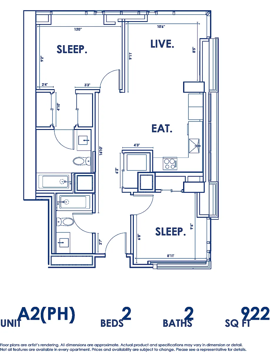 Floor plan A2 (PH)