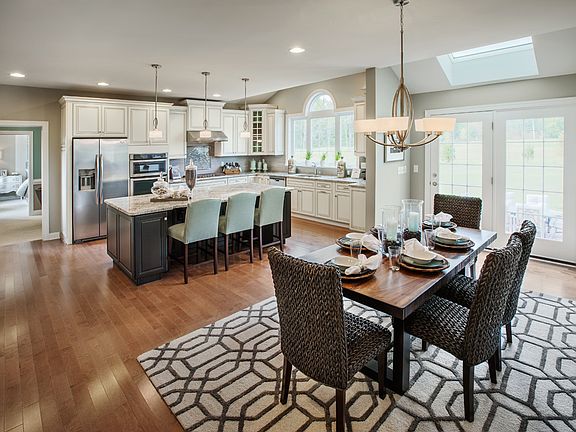 Gourmet kitchen and casual dining area