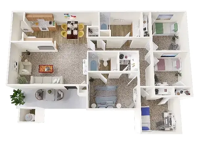 Floor plan 4 Bedroom / 2 Bath