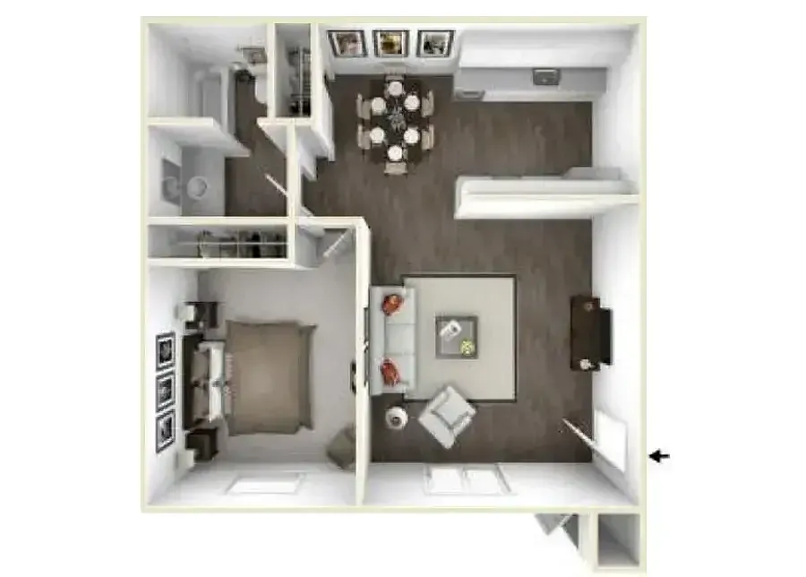Floor plan One Bed