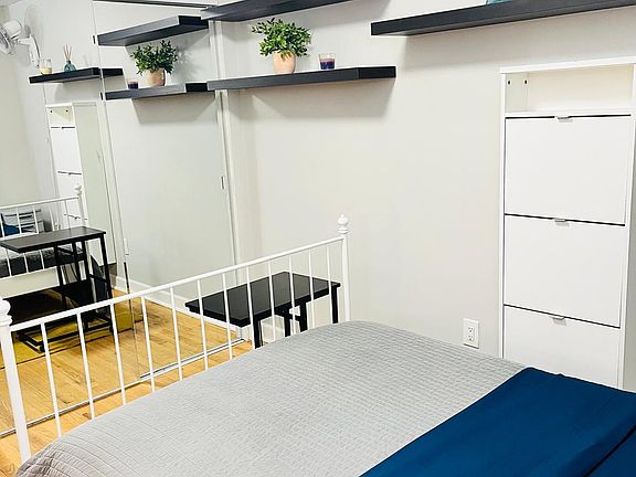 Shelves and full size mirrors