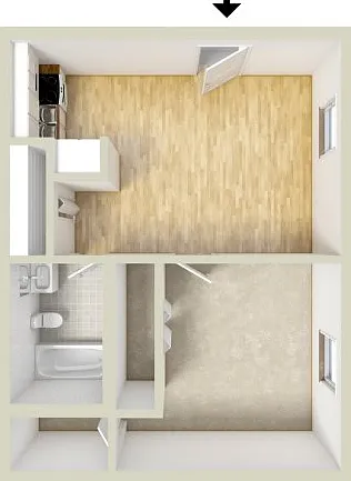 Junior one bedroom floor plan Junior one bedroom floor plan