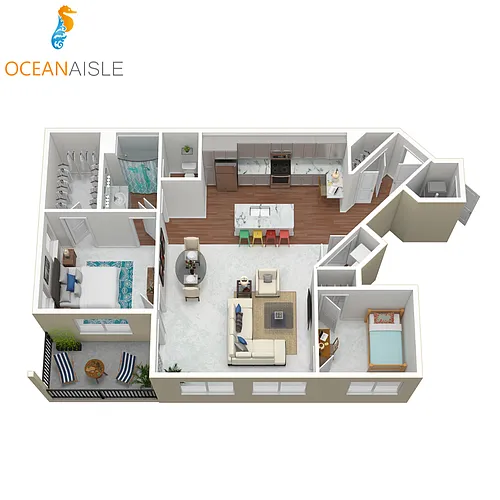 Floor plan 1 bed/den | New Phase