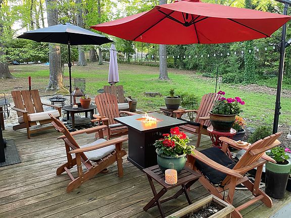 Deck on rear of house