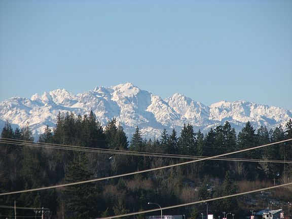 Mountain view across freeway