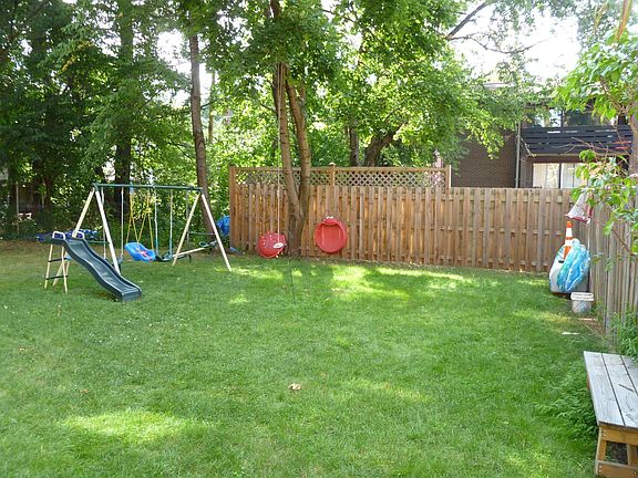 Backyard (2015) - the swing set is gone and some planter boxes have been installed