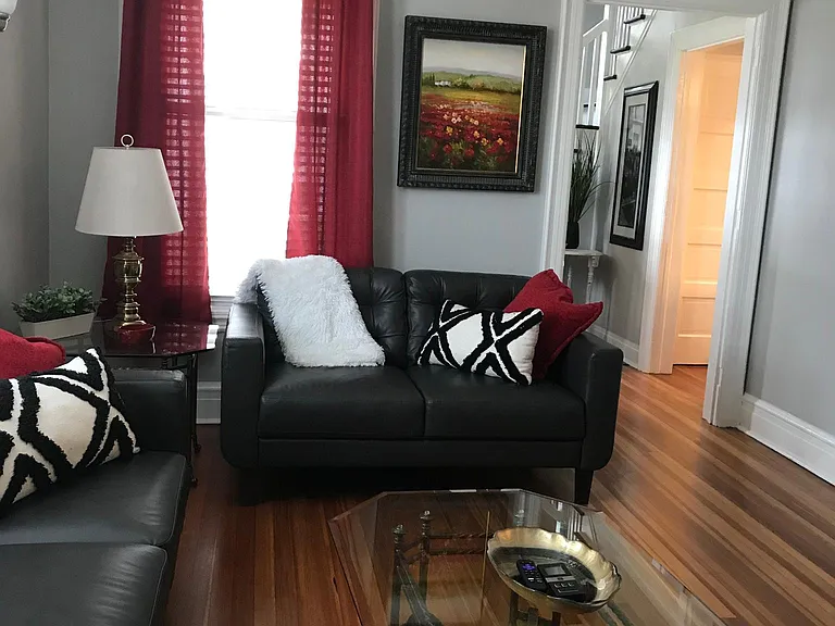 Living room leather furniture - couch & love seat