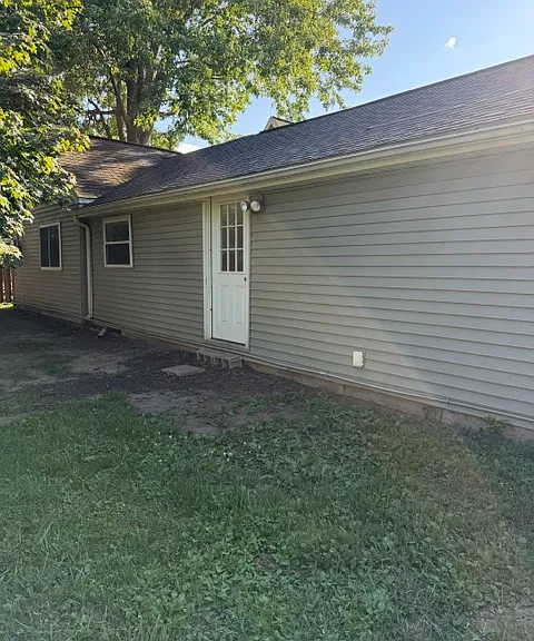 Rear garage entry door