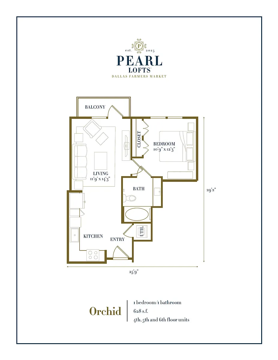 Floor plan Orchid *Mixed Income Housing