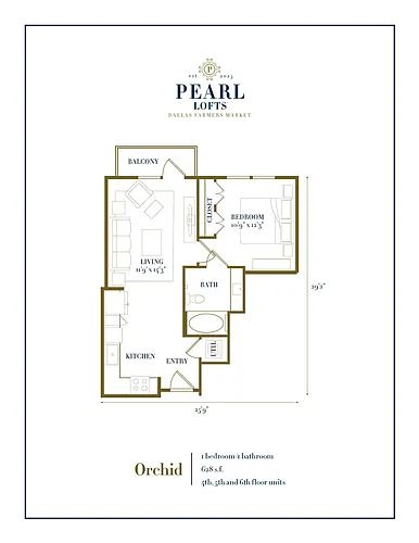 Floor plan Orchid *Mixed Income Housing