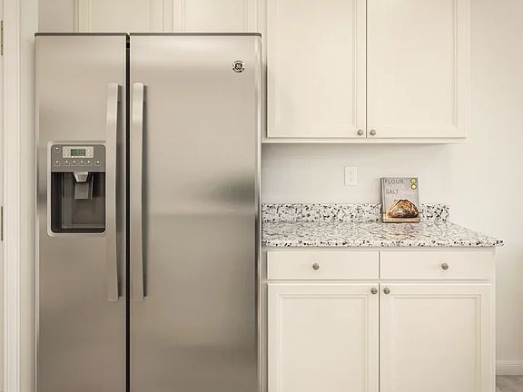 Kitchen with stainless steel appliances