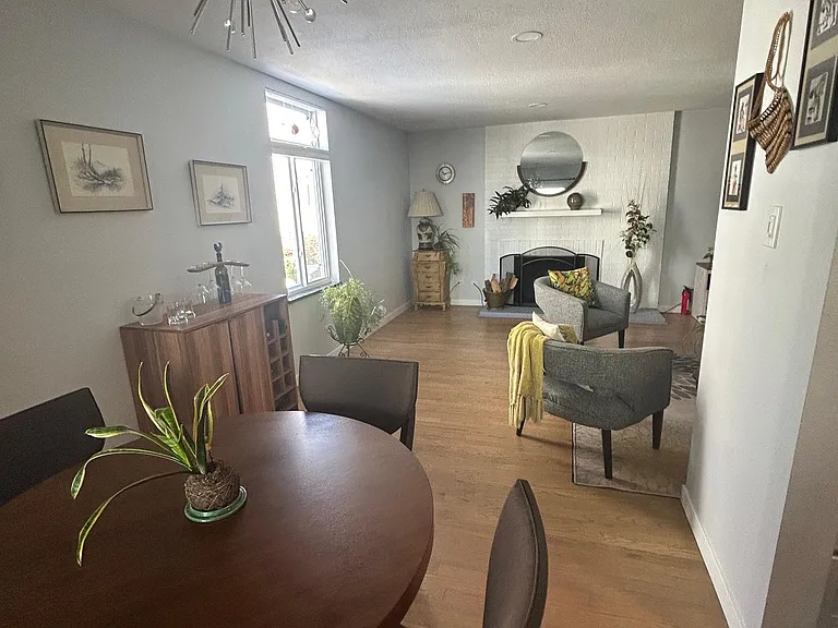 open concept, dining room flows into living room