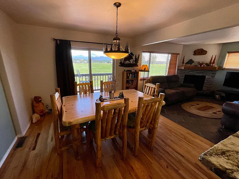 Dining and living area