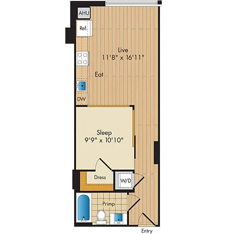Floor plan Studio-S2a