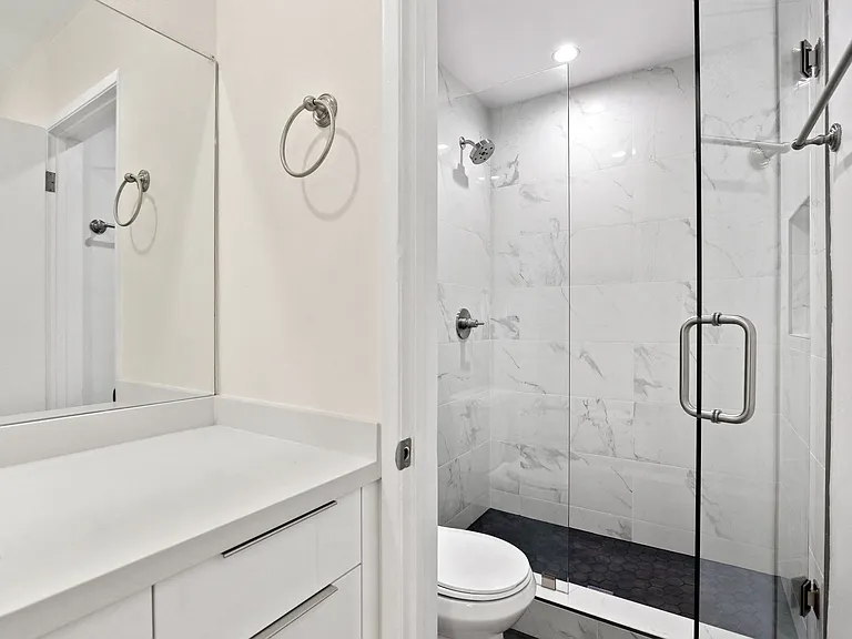 Modern Bathroom with Full-Size Walk-In Shower