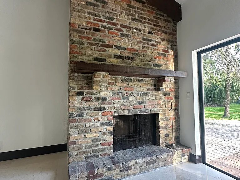 woodburning fireplace