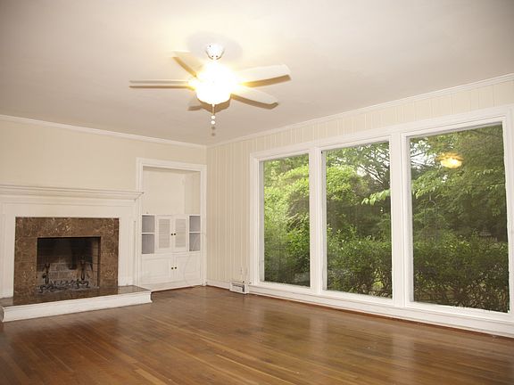 Den wood or gas fireplace