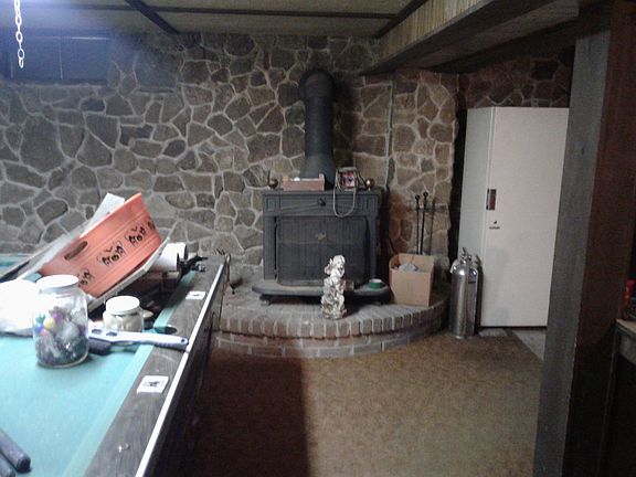 Basement fireplace