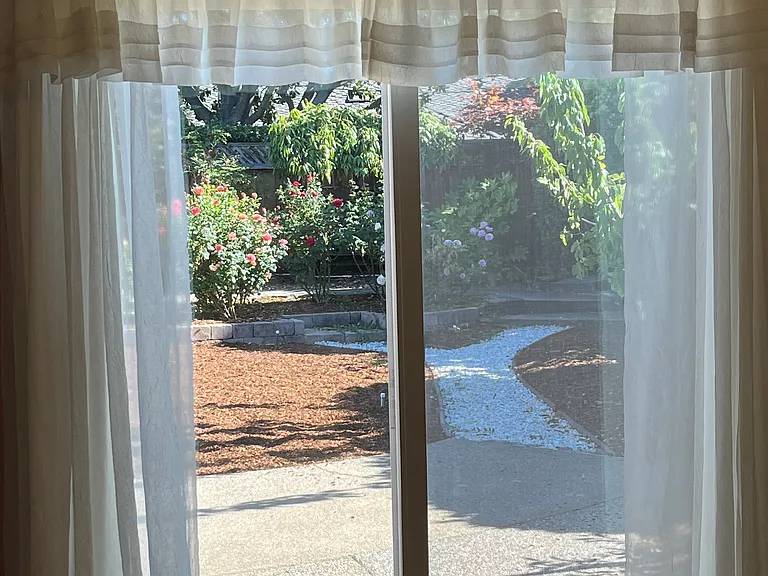 View of the back yard from Master Bedroom