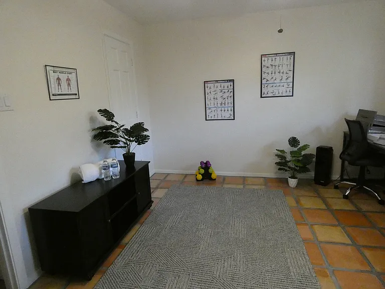 +Workout rug
+Hand weights
+Exercise poster