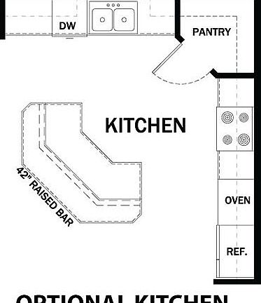 Plan 2847 Optional 2nd Oven Kitchen