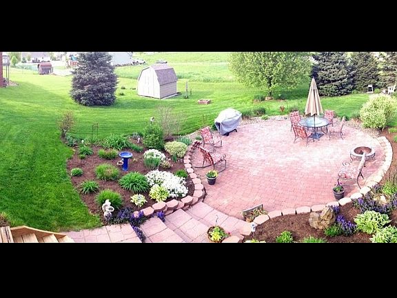 backyard view from sunroom