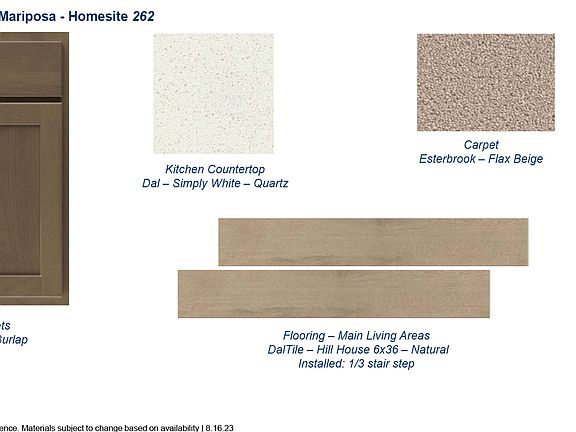 Images are for general reference. Materials subject to change based on availability