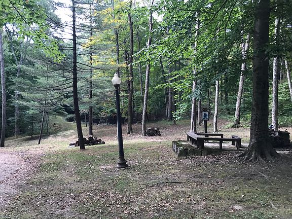 Yard with fire pit area