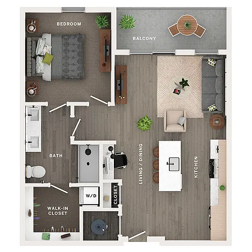 Floor plan 1BR/1BA - A5
